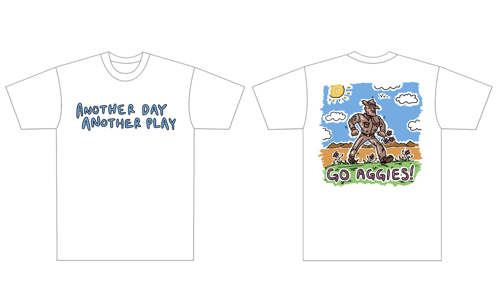 Texas A&M student org tee mock-up