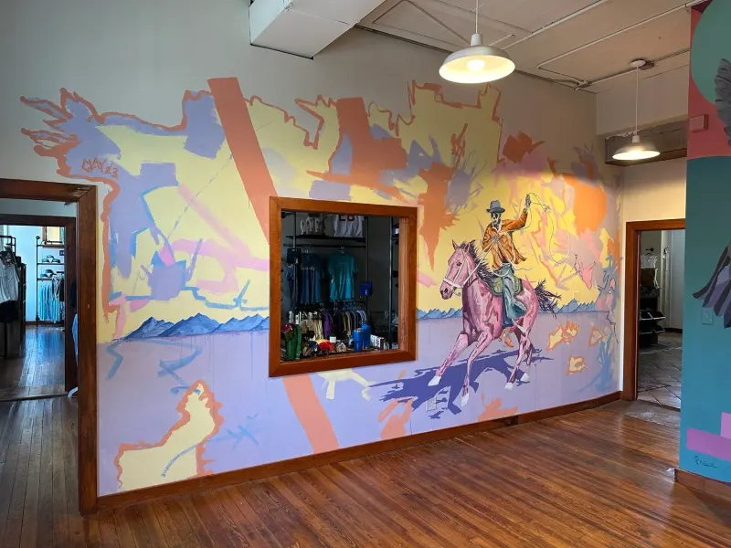 Out west shop mural