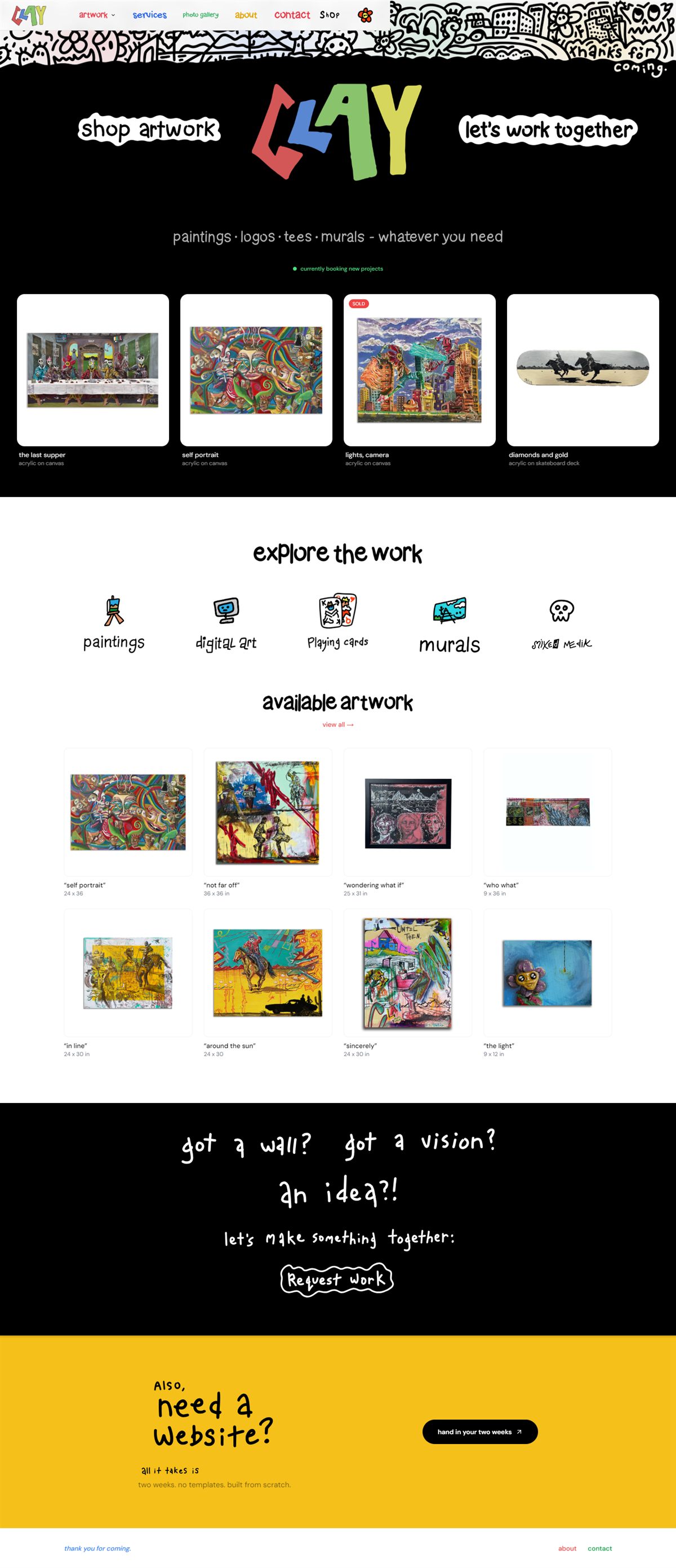 Fine Art Portfolio — live site preview
