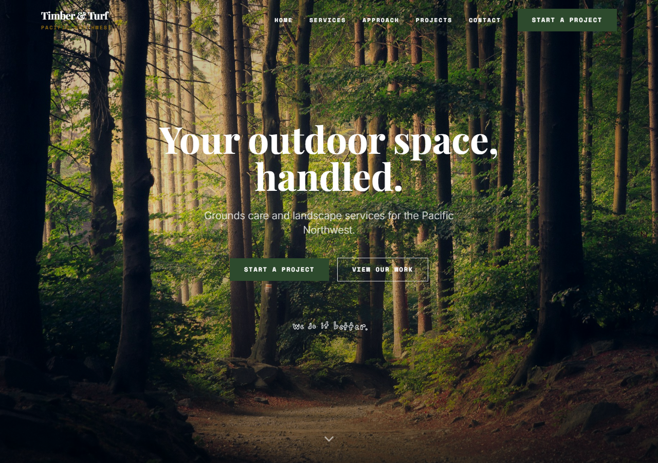 Timber & Turf website
